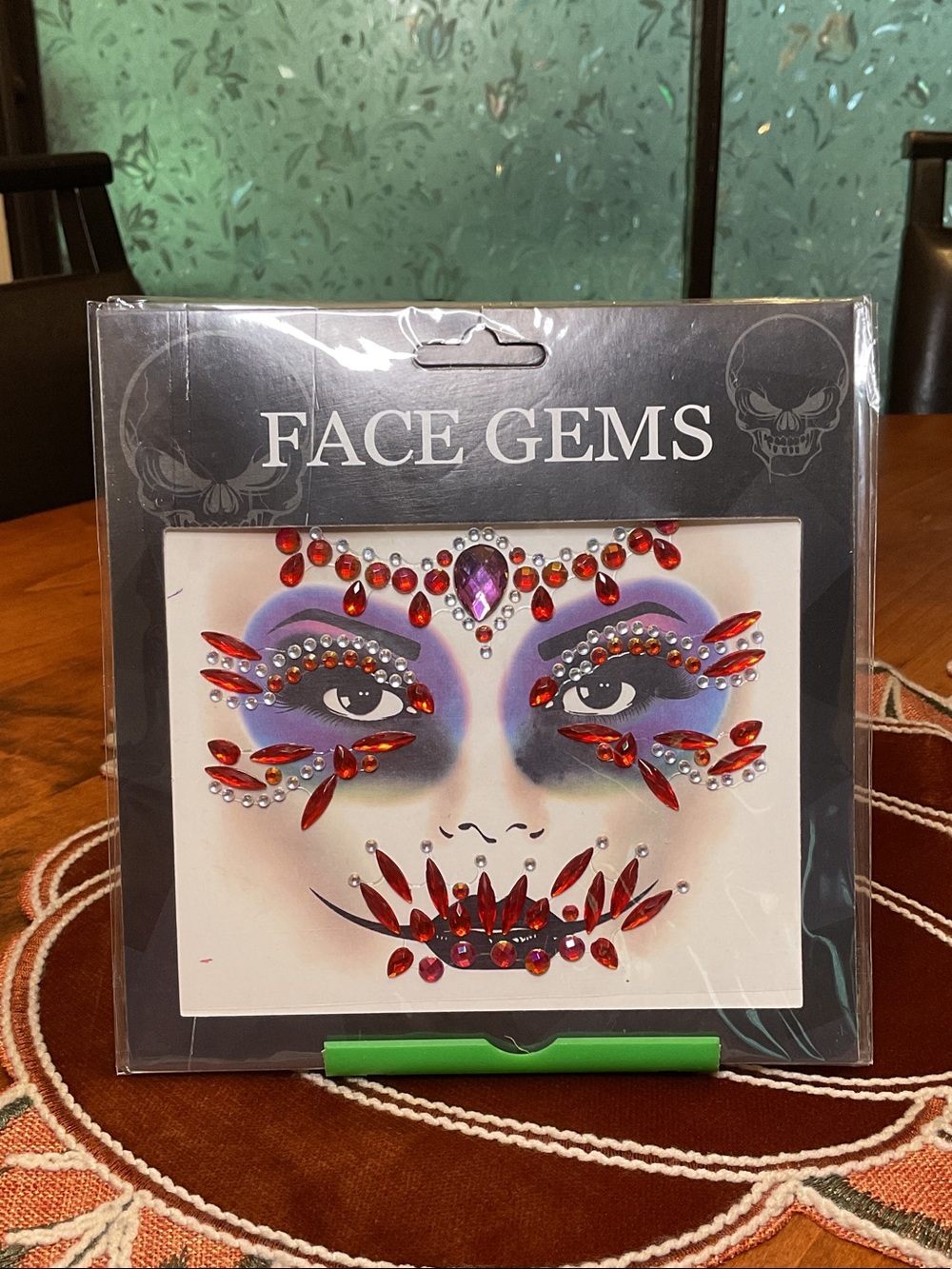 Decorative Gemstone Sticker Set — Red & Purple